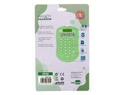 Calculadora liderpapel bolsillo xf42 8 digitos solar y pilas color verde 94x59,5x10,5mm