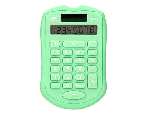Calculadora liderpapel bolsillo xf42 8 digitos solar y pilas color verde 94x59,5x10,5mm
