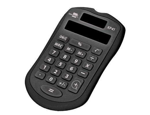 Calculadora liderpapel bolsillo xf43 8 digitos solar y pilas color negro 94x59,5x10,5mm