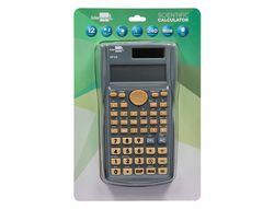 Calculadora liderpapel cientifica xf34 12 digitos 240 funciones con tapa solar y pilas color gris 156x85x20