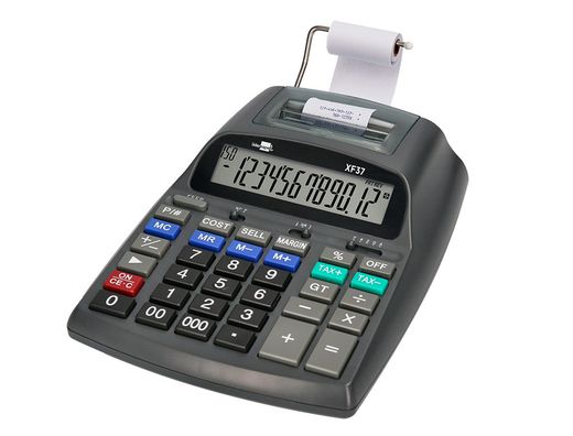 Calculadora liderpapel impresora pantalla papel 57 mm 12 digitos impresion bicolor negra 225x158x56 mm