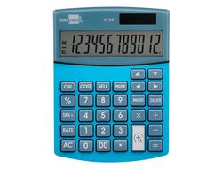Calculadora liderpapel sobreme sa xf28 12 digitos dos lineas coste venta margen y tasas solar y pilas azul 155x115x25 mm