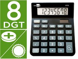 Calculadora liderpapel sobremesa xf16 8 digitos solar y pilas color negro 127x105x24 mm