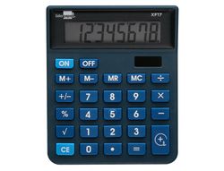 Calculadora liderpapel sobremesa xf17 8 digitos solar y pilas color azul 127x105x24 mm