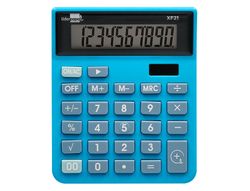 Calculadora liderpapel sobremesa xf21 10 digitos solar y pilas color azul 127x105x24 mm