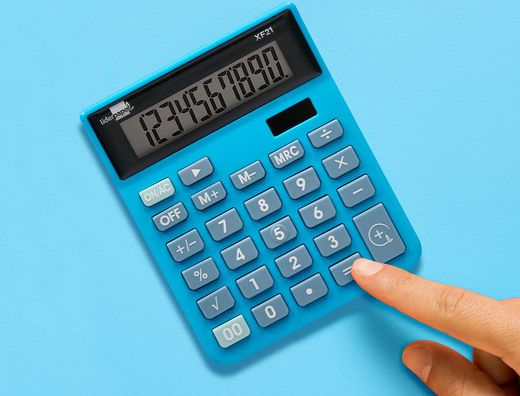 Calculadora liderpapel sobremesa xf21 10 digitos solar y pilas color azul 127x105x24 mm