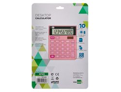 Calculadora liderpapel sobremesa xf23 10 digitos solar y pilas color rosa 127x105x24 mm