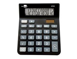 Calculadora liderpapel sobremesa xf26 12 digitos solar y pilas 127x105x24 mm color negro