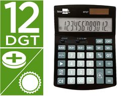 Calculadora liderpapel sobremesa xf27 12 digitos tasas solar y pilas color negro 155x115x25 mm