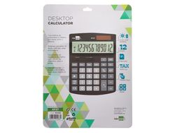 Calculadora liderpapel sobremesa xf27 12 digitos tasas solar y pilas color negro 155x115x25 mm
