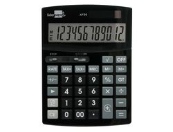 Calculadora liderpapel sobremesa xf30 12 digitos tasas solar y pilas color negro 190x140x25 mm