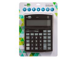 Calculadora liderpapel sobremesa xf30 12 digitos tasas solar y pilas color negro 190x140x25 mm