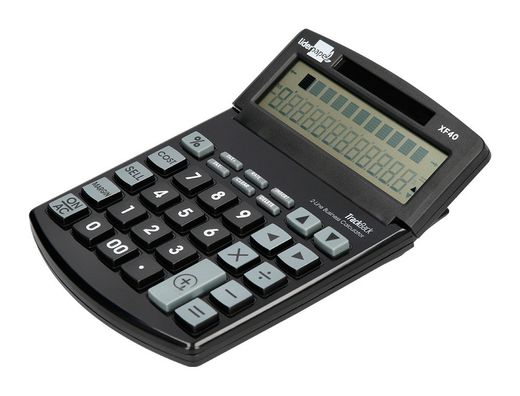Calculadora liderpapel sobremesa xf40 12 digitos dos lineas solar y pilas negro 175x120x30 mm 40% reciclada