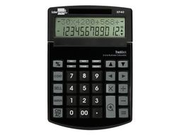 Calculadora liderpapel sobremesa xf40 12 digitos dos lineas solar y pilas negro 175x120x30 mm 40% reciclada