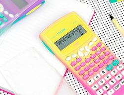 Calculadora milan cientifica m240 sunset tapa translucida 2 lineas 240 funciones 10+2 digitos color rosa /amarillo