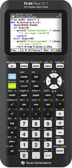 Calculadora Texas Instruments TI-84 Plus CE-T Python
