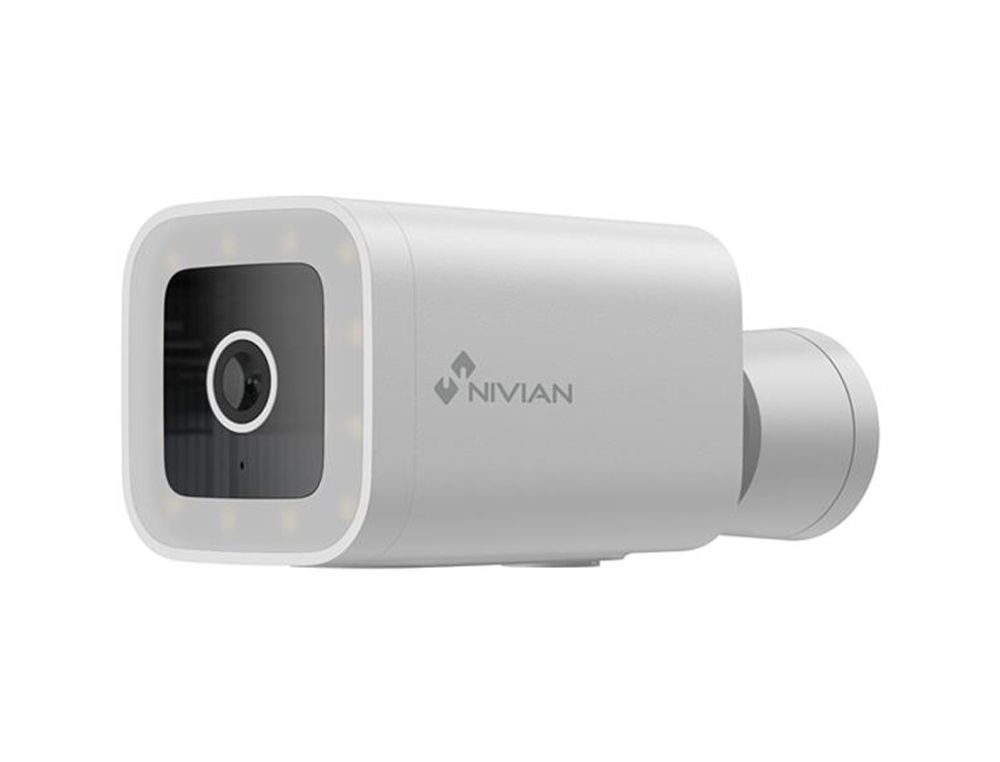 Camara de vigilancia nivian bullet wifi vision nocturna 4mp color blanco