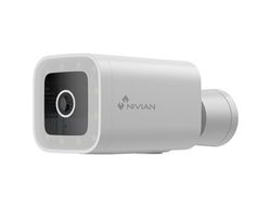 Camara de vigilancia nivian bullet wifi vision nocturna 4mp color blanco