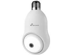 Camara de vigilancia nivian rotativa wifi 2k color blanco