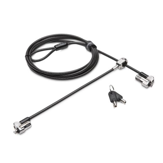 Candado para portátil con llave Kensington NanoSaver®  con cabezal doble (slot Nano y T-bar)