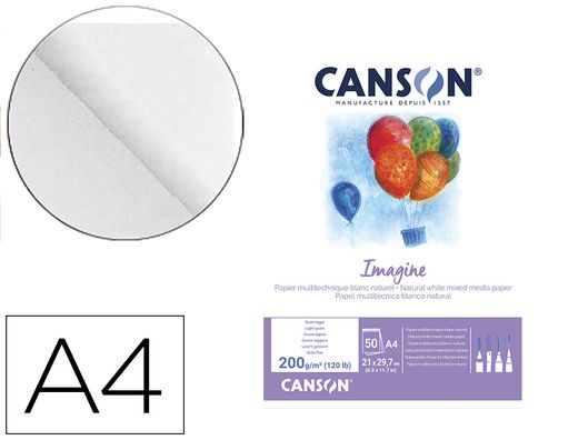Canson bloc imagine 50 hojas 200g. A4 200006008