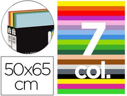 CANSON Caja Expositora Contenido B cartulina 200 Hojas 50X65cm 7 colores surtidos 200004697