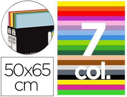 CANSON Caja Expositora Contenido B cartulina 200 Hojas 50X65cm 7 colores surtidos 200004697