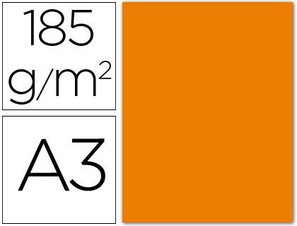 CANSON Cartulina IRIS 50 Hojas A3 Naranja 185 gr. 200040188