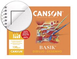 CANSON Paquete 10 hojas papel de dibujo blanco A4+ con recuadro 24x32 cm.