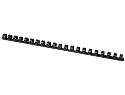 Canutillo q-connect redondo 14 mm plastico negro capacidad 130 hojas caja de 100 unidades