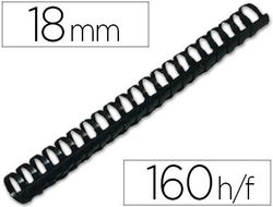 Canutillo q-connect redondo 18 mm plastico blanco capacidad 160 hojas caja de 50 unidades