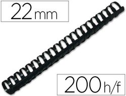 Canutillo q-connect redondo 22 mm plastico blanco capacidad 200 hojas caja de 50 unidades