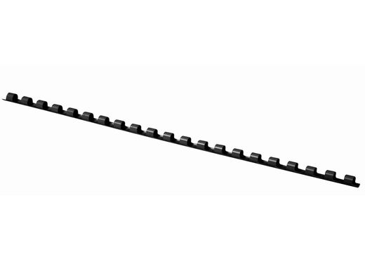 Canutillo q-connect redondo 6 mm plastico negro capacidad 20 hojas caja de 100 unidades