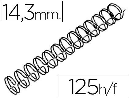Canutillos GBC Wire 14.3 mm negro (100 unidades)