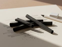 Carboncillo redondo para dibujo liderpapel caja de 12 unidades diametros surtidos