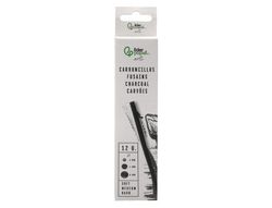 Carboncillo redondo para dibujo liderpapel caja de 12 unidades diametros surtidos