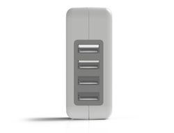 Cargador de pared groovy 4 usb color blanco