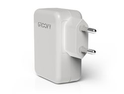 Cargador de pared groovy 4 usb color blanco