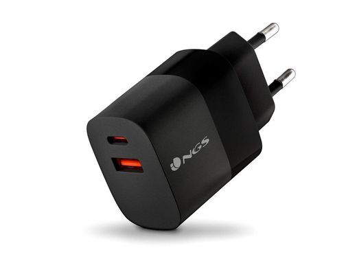 Cargador ngs de pared gan ultrarapido para portatil 30w usb-c + usb-a