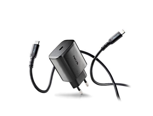 Cargador ngs de pared gan ultrarapido para portatil 45w con 2 puertos: usb-c a usb-a