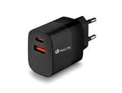 Cargador ngs de pared gan ultrarapido para portatil 45w con 2 puertos: usb-c a usb-a