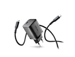 Cargador ngs de pared gan ultrarapido para portatil de 65w con 3 puertos: 2 usb-c y 1 usb-a
