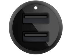 Cargador para coche belkin ccb001btbk doble usb-a 24w 12w x2 color negro