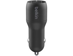 Cargador para coche belkin ccb001btbk doble usb-a 24w 12w x2 color negro