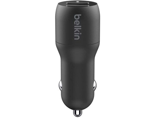 Cargador para coche belkin ccb001btbk doble usb-a 24w 12w x2 color negro