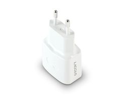 Cargador pared groovy 1 usb + 1usb-c color blanco
