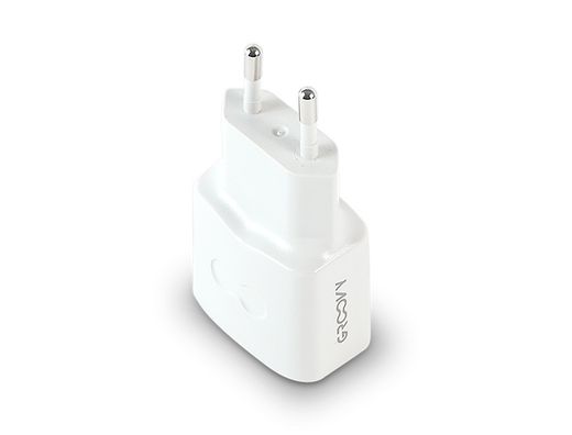 Cargador pared groovy 1 usb + 1usb-c color blanco