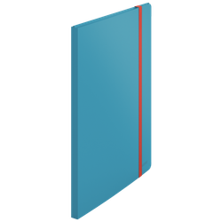 Carpeta 20 fundas Leitz Cosy Plus con 3 solapas y cierre con goma, DIN A4, azul