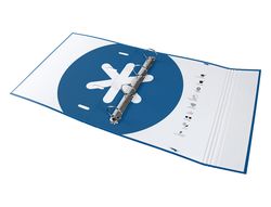 Carpeta 4 anillas 40 mm mixtas liderpapel antartik A4 forrada color azul marino