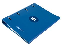 Carpeta 4 anillas 40 mm mixtas liderpapel antartik A4 forrada color azul marino